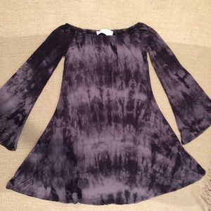 Off the shoulder tie dye dress with bell sleeves